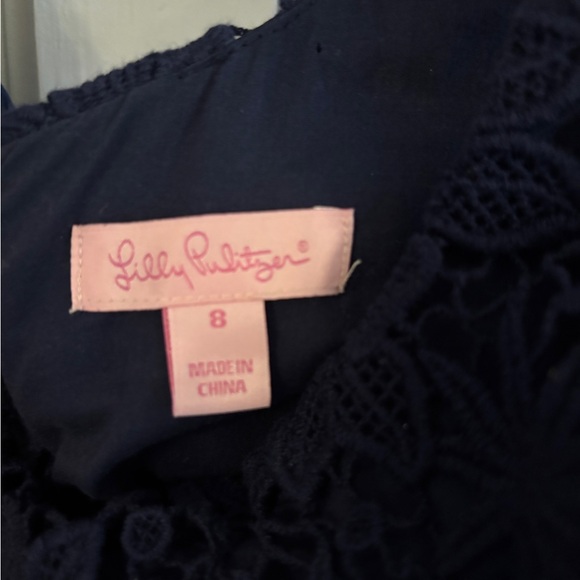 Lilly Pulitzer Marta Dress Classic Lilly, eyelet, chic, old money - Picture 5 of 5